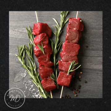 RECETTE Madina Daoudi - 
Brochette de boeuf Nature  - options
